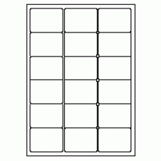 442 - Label Size 63.5mm x 46.5mm - 18 labels per sheet